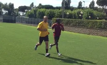 gervinho allenamento a trigoria foto twitter roma