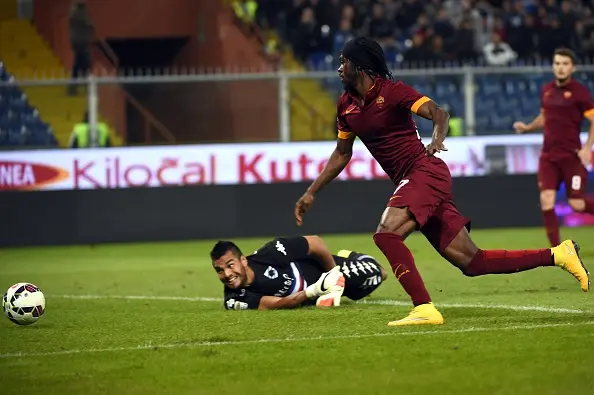 gervinho salta romero sampdoria roma 25102014