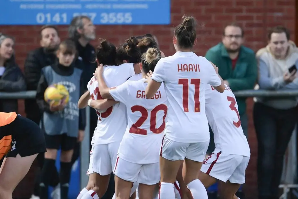 glasgow city roma femminile champions league esultanza 3