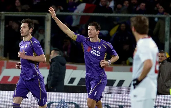 gomez esulta fiorentina roma 26012015