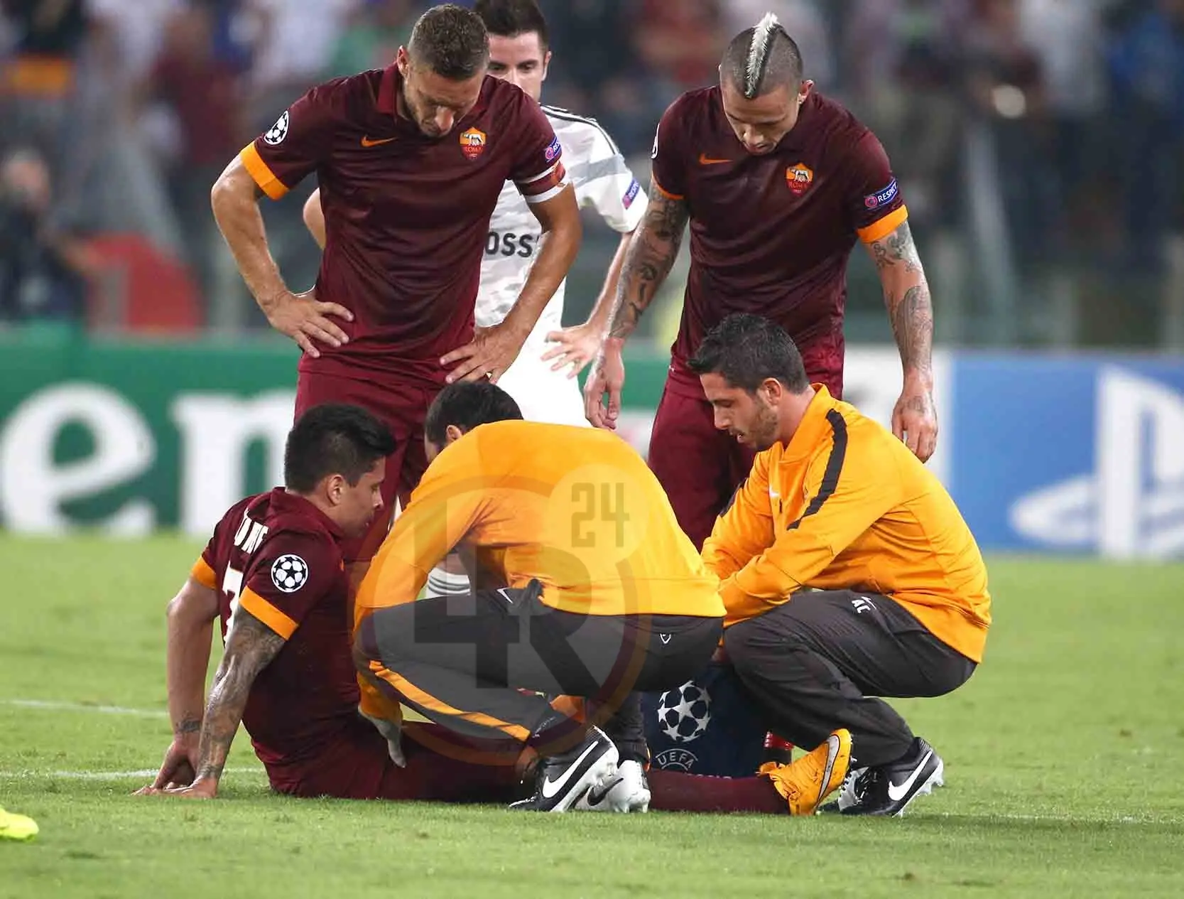 infortunio iturbe roma cska 17092014 mancini