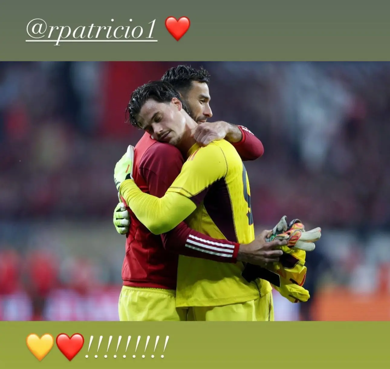 instagram abbraccio rui patricio svilar bayer leverkusen roma