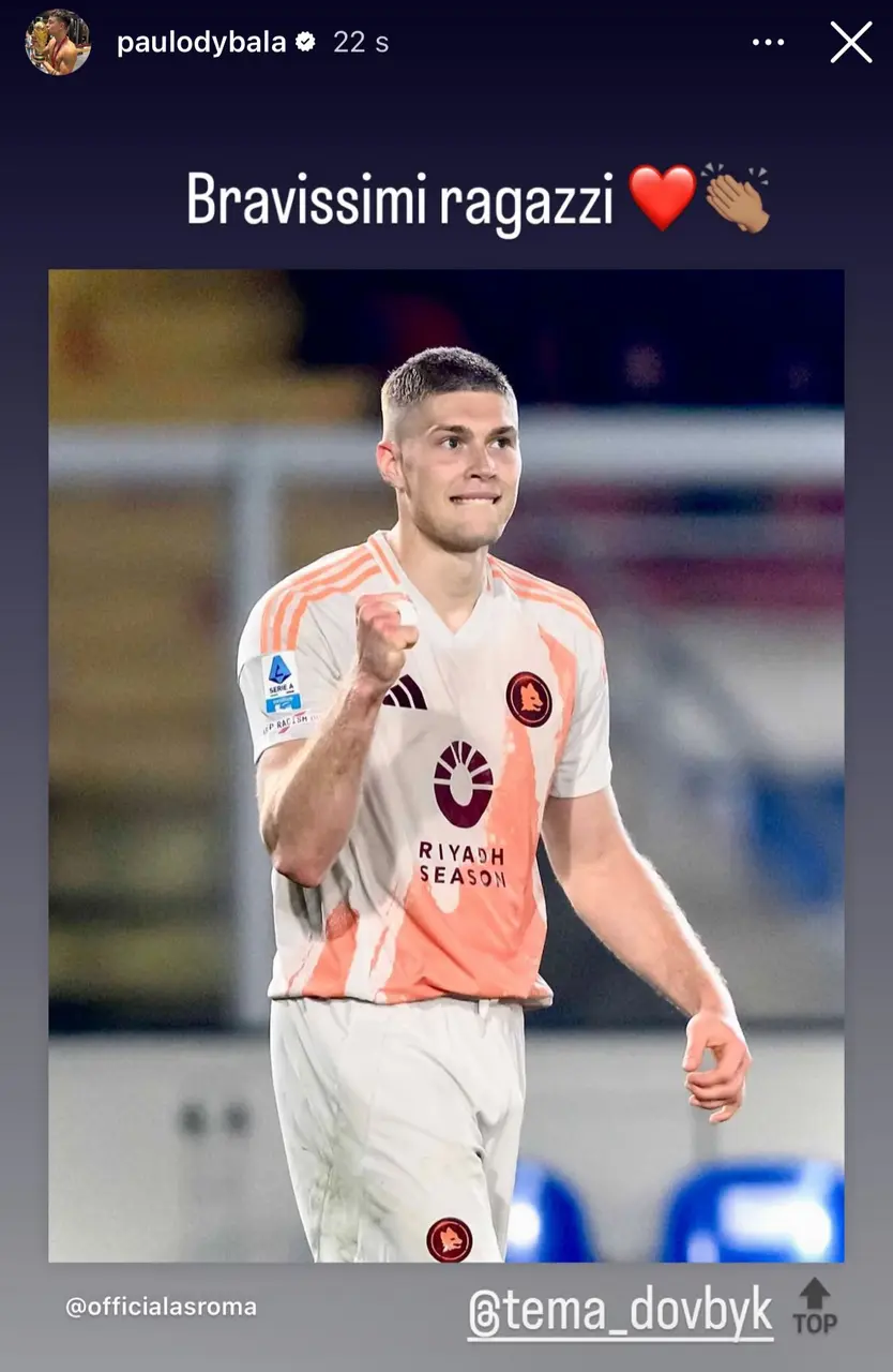 instagram dybala lecce roma