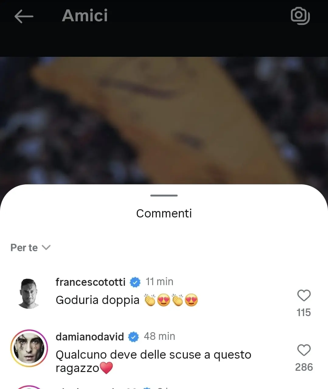 instagram lazio roma derby totti damiano david