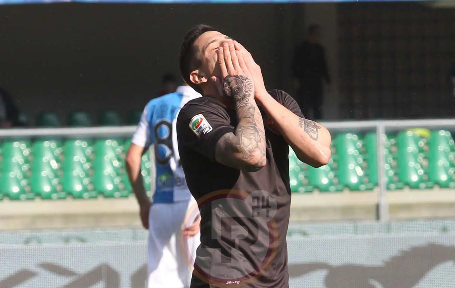 iturbe disperato chievo roma 080315 mancini