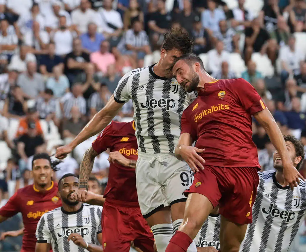 juve roma cristante vlahovic di testa