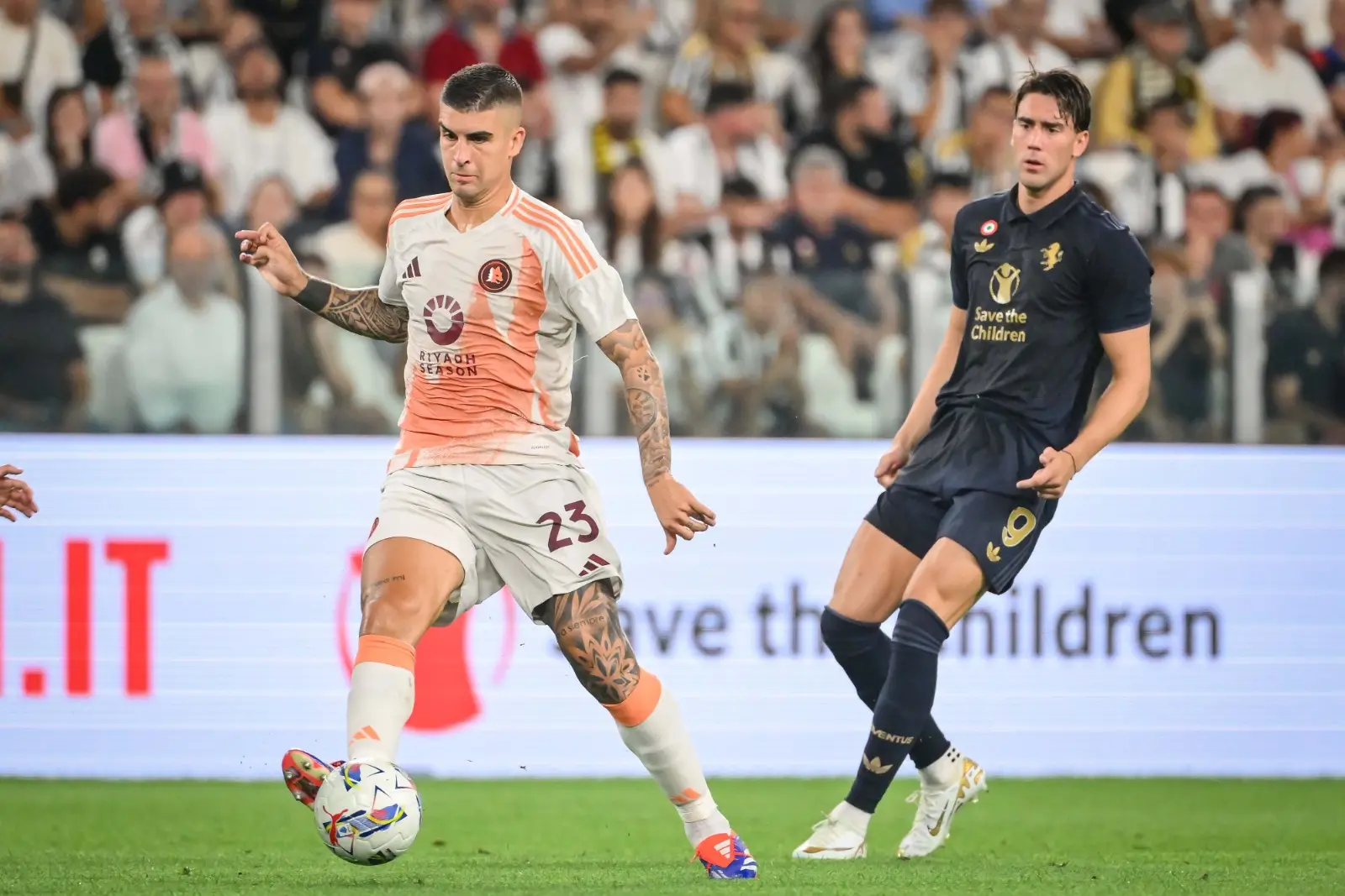 juventus roma mancini vlahovic