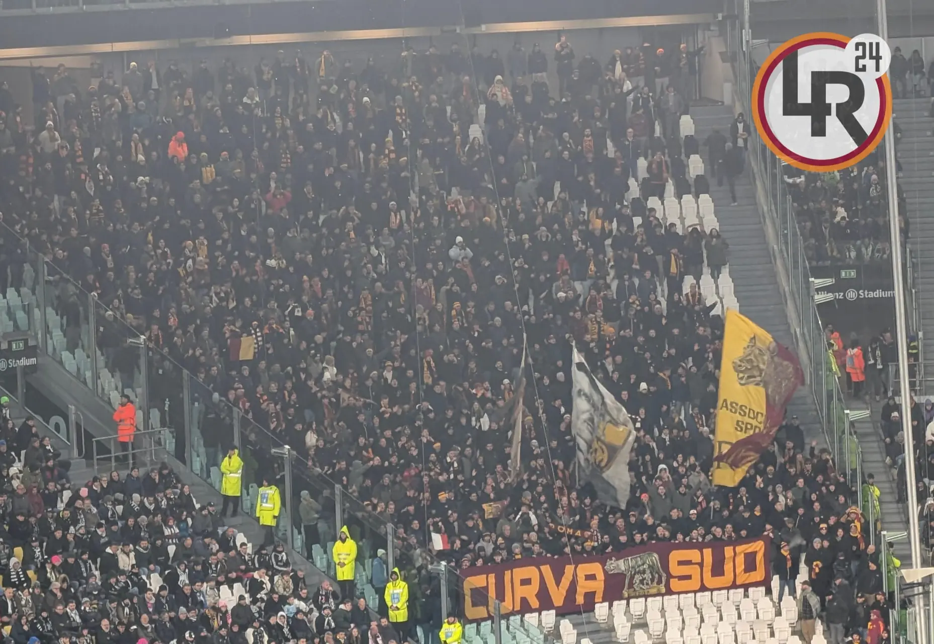 juventus roma tifosi roma settore ospiti