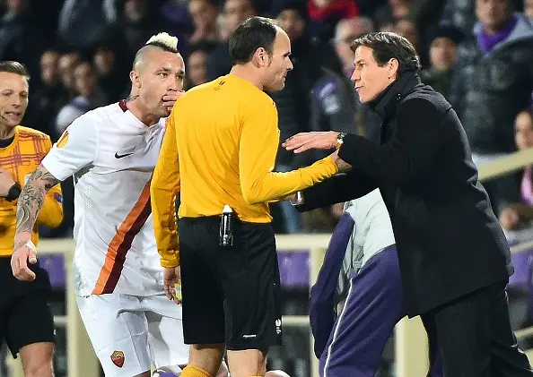 lahoz garcia nainggolan europa league fiorentina roma 12032015