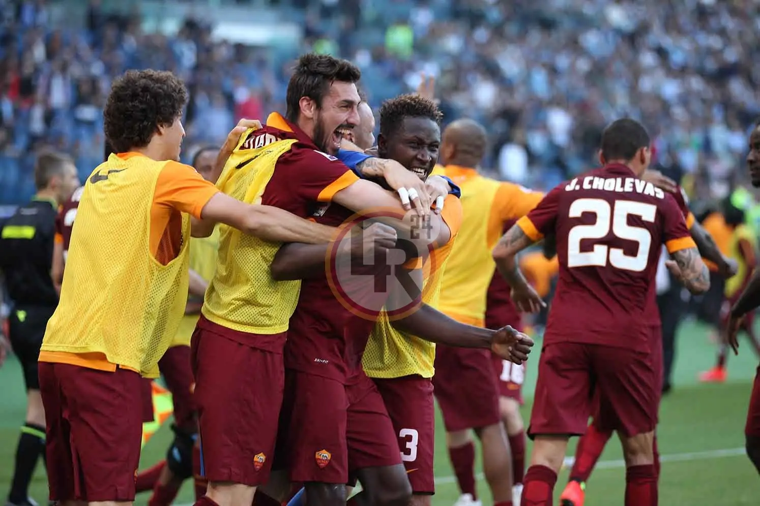 lazio roma esultanza squadra derby lr24 2