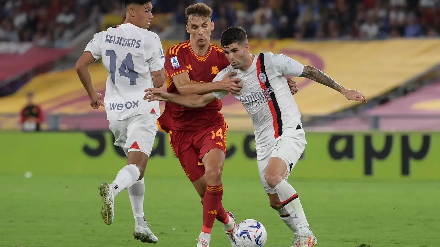 llorente e pulisic roma milan