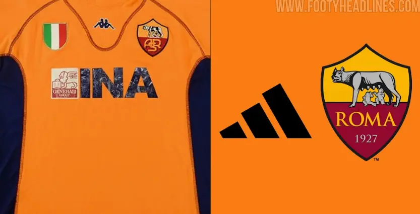 maglia trasferta roma arancione
