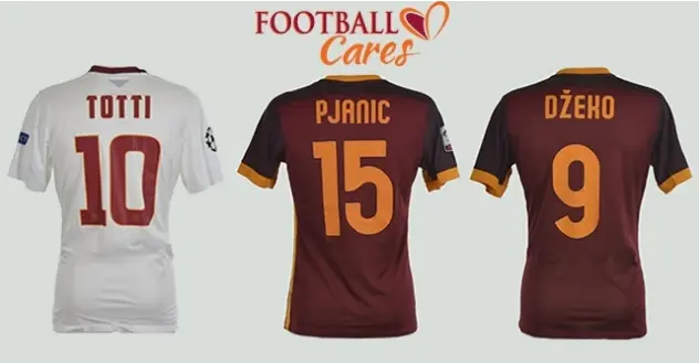 maglie totti pjanic dzeko football cares