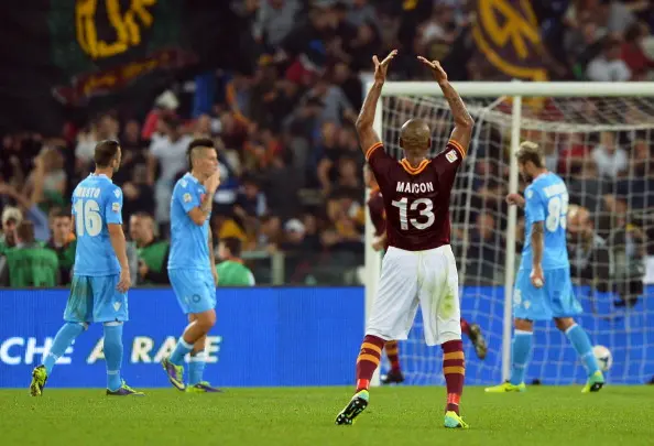 maicon esulta spalle roma napoli