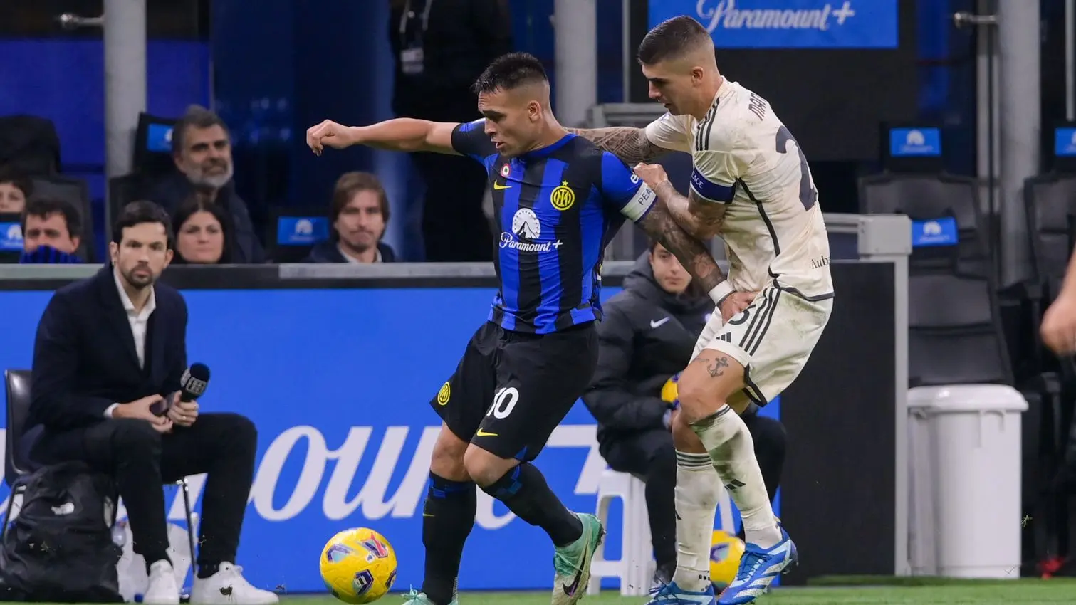 mancini e lautaro martinez inter roma