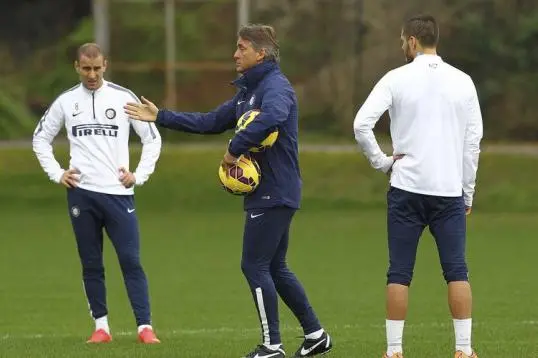 mancini icardi palacio allenamento inter
