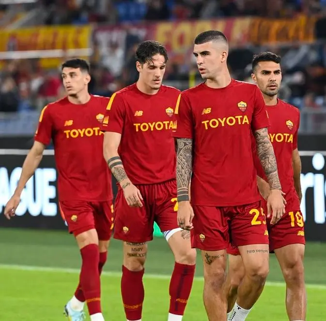 mancini zaniolo roma betis riscaldamento
