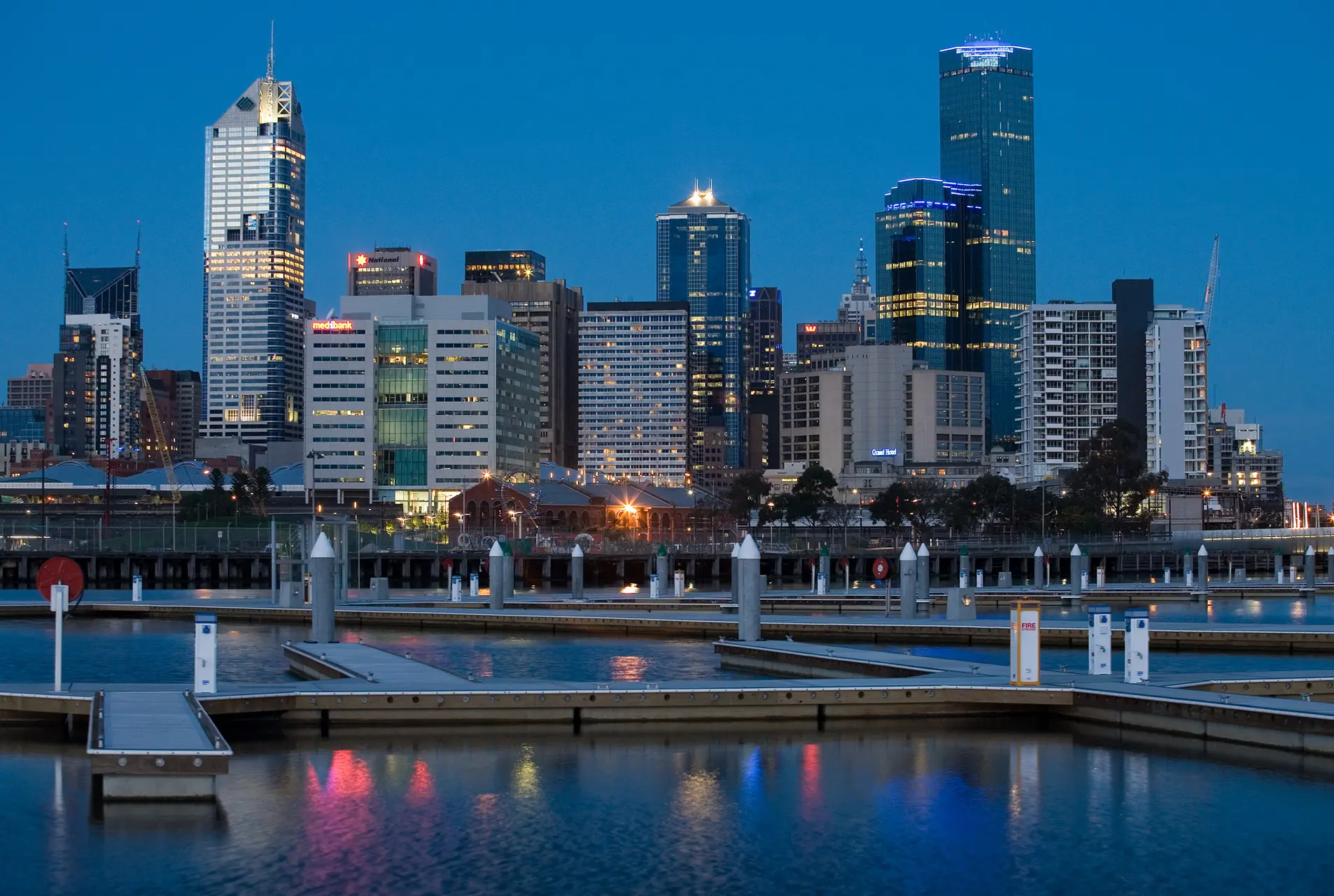 melbourne docklands twilight
