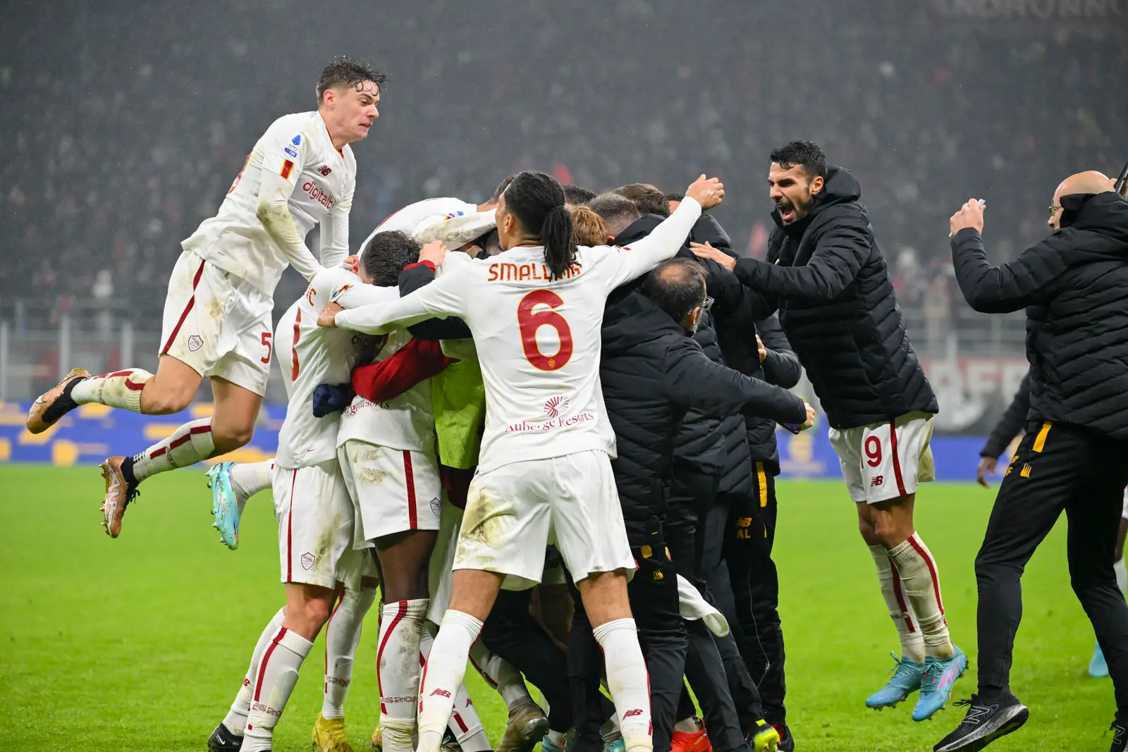 milan roma esultanza squadra