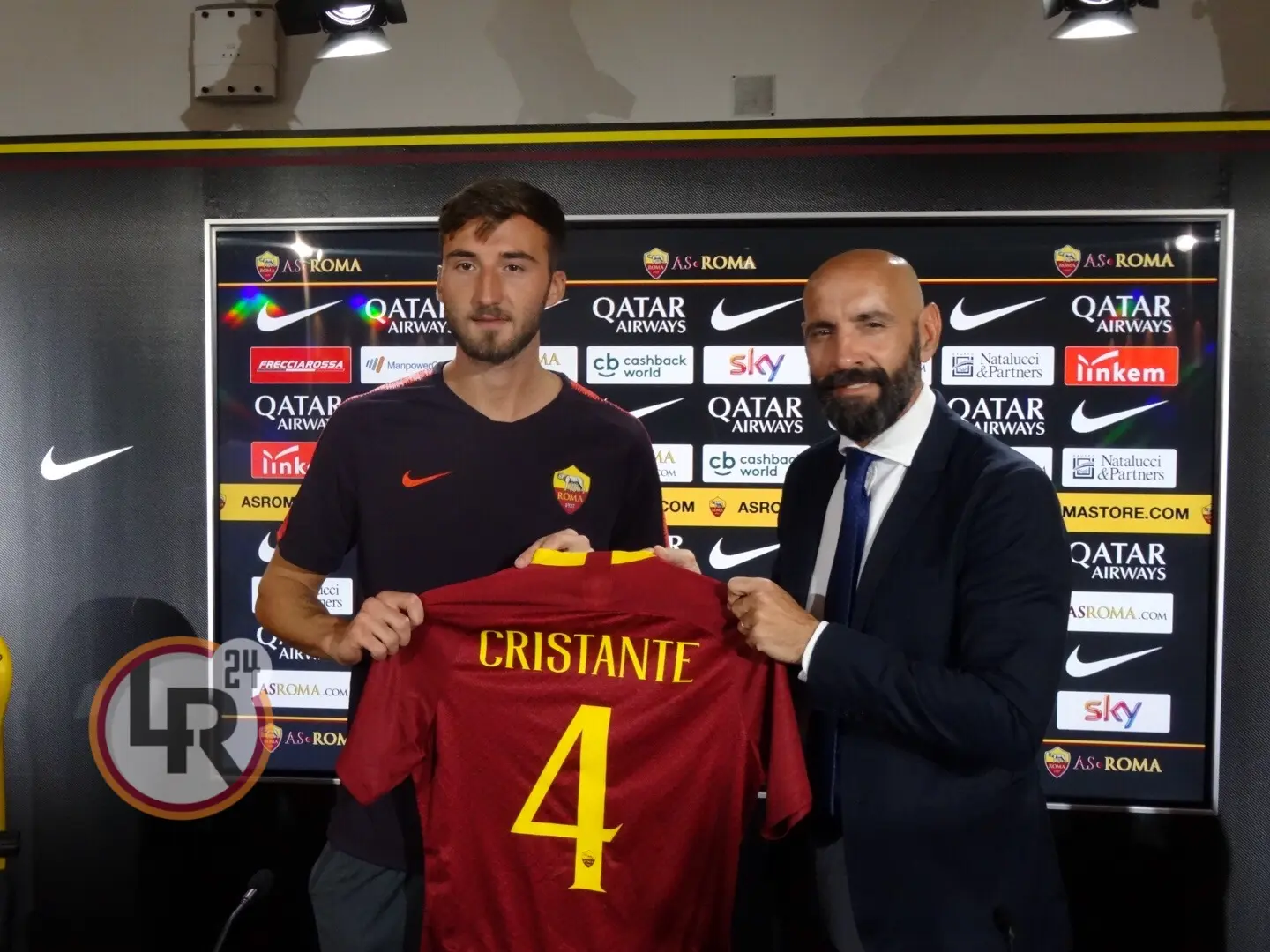 monchi cristante sorriso maglia