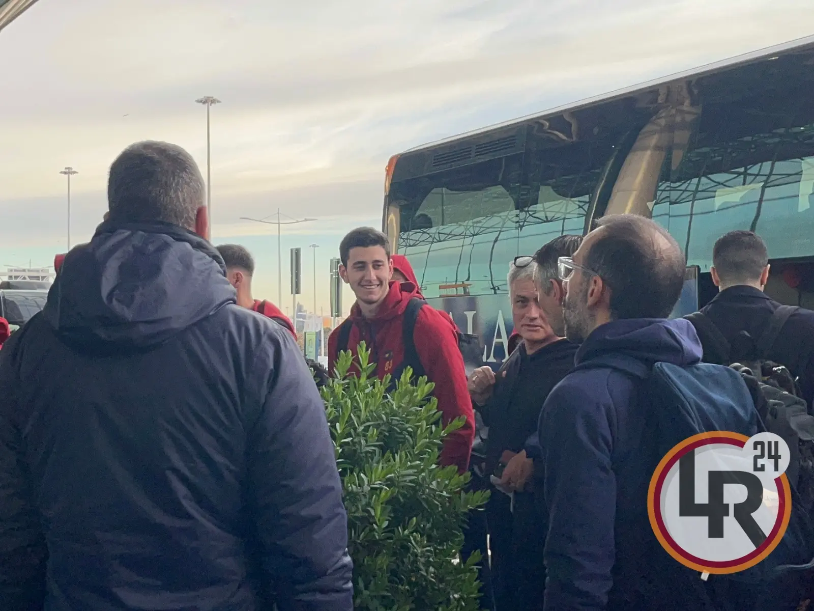mourinho e boer fiumicino partenza