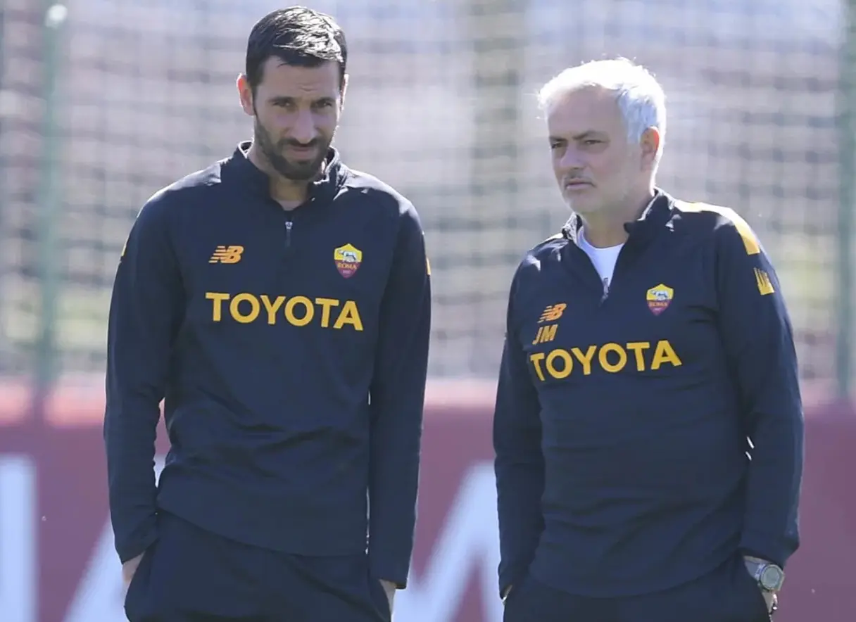mourinho e foti trigoria