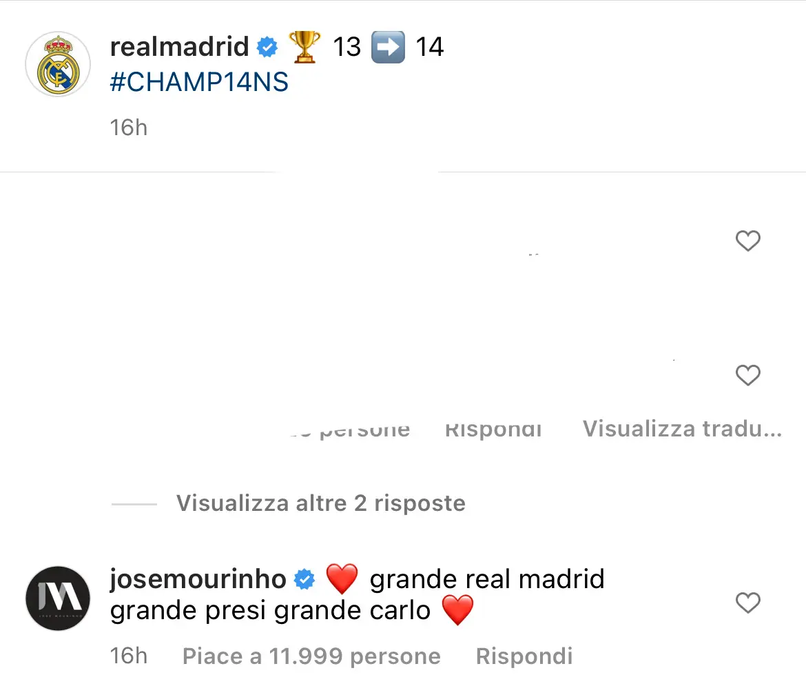 mourinho ig commento real