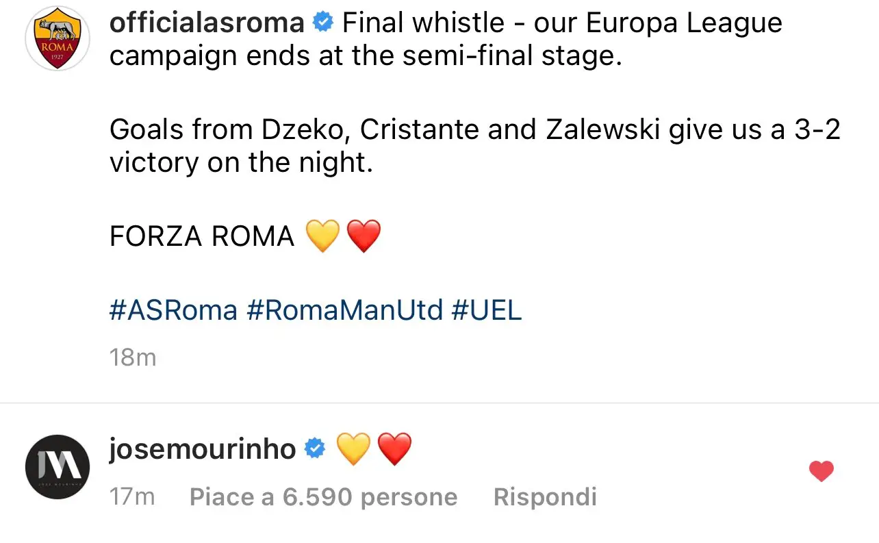 mourinho roma ig