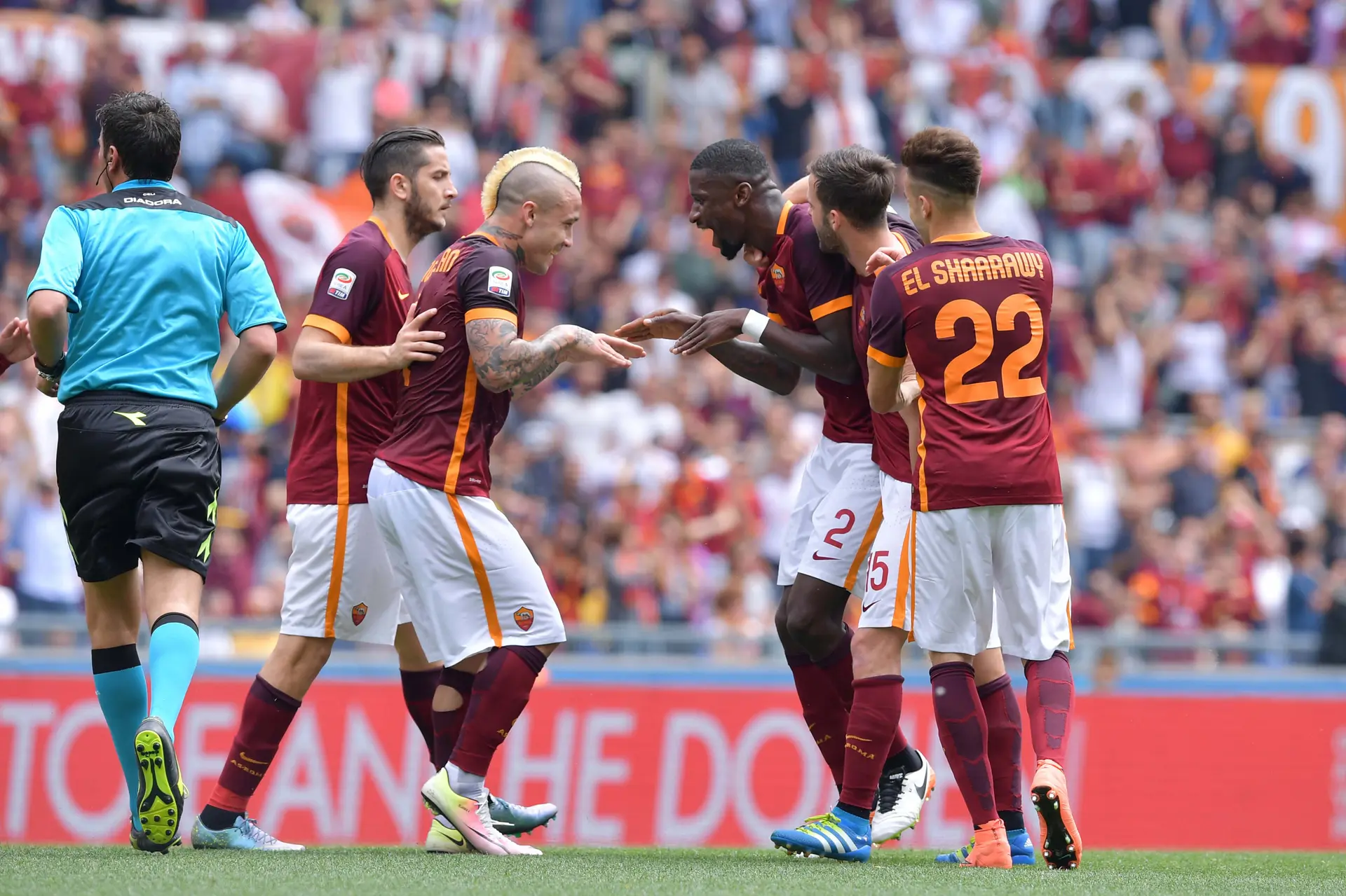 nainggola rudiger roma chievo 2