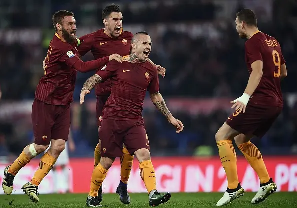 nainggolan esulta roma milan