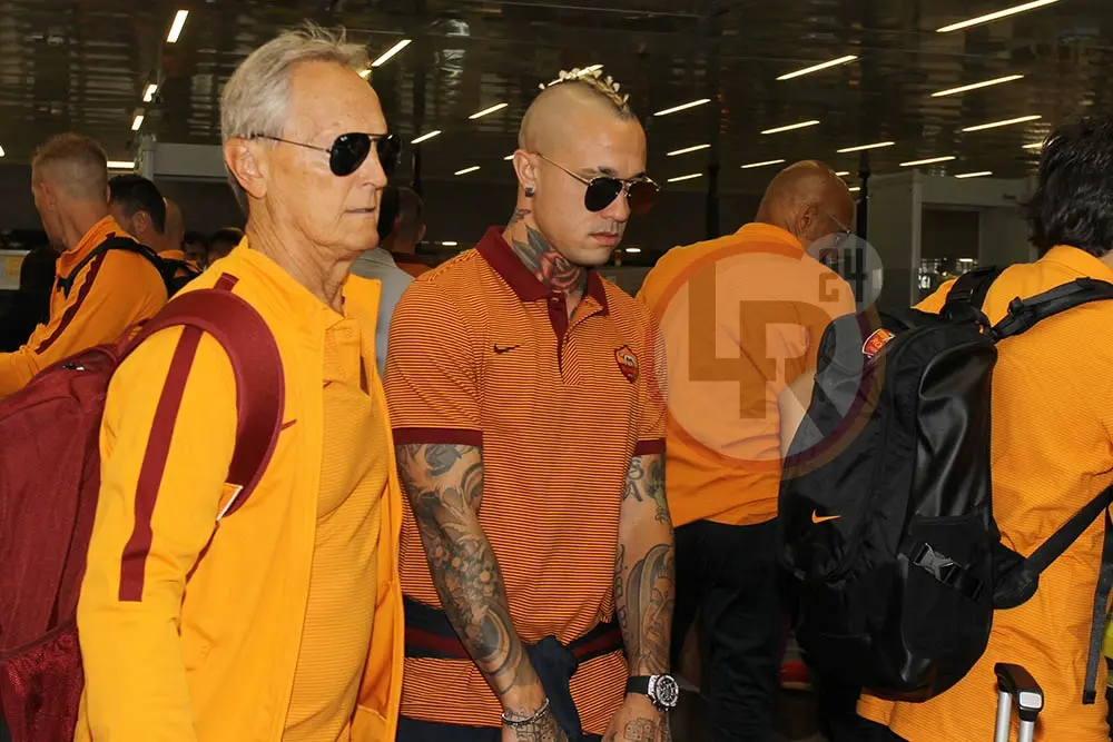 nainggolan fiumicino roma in partenza per boston 230716