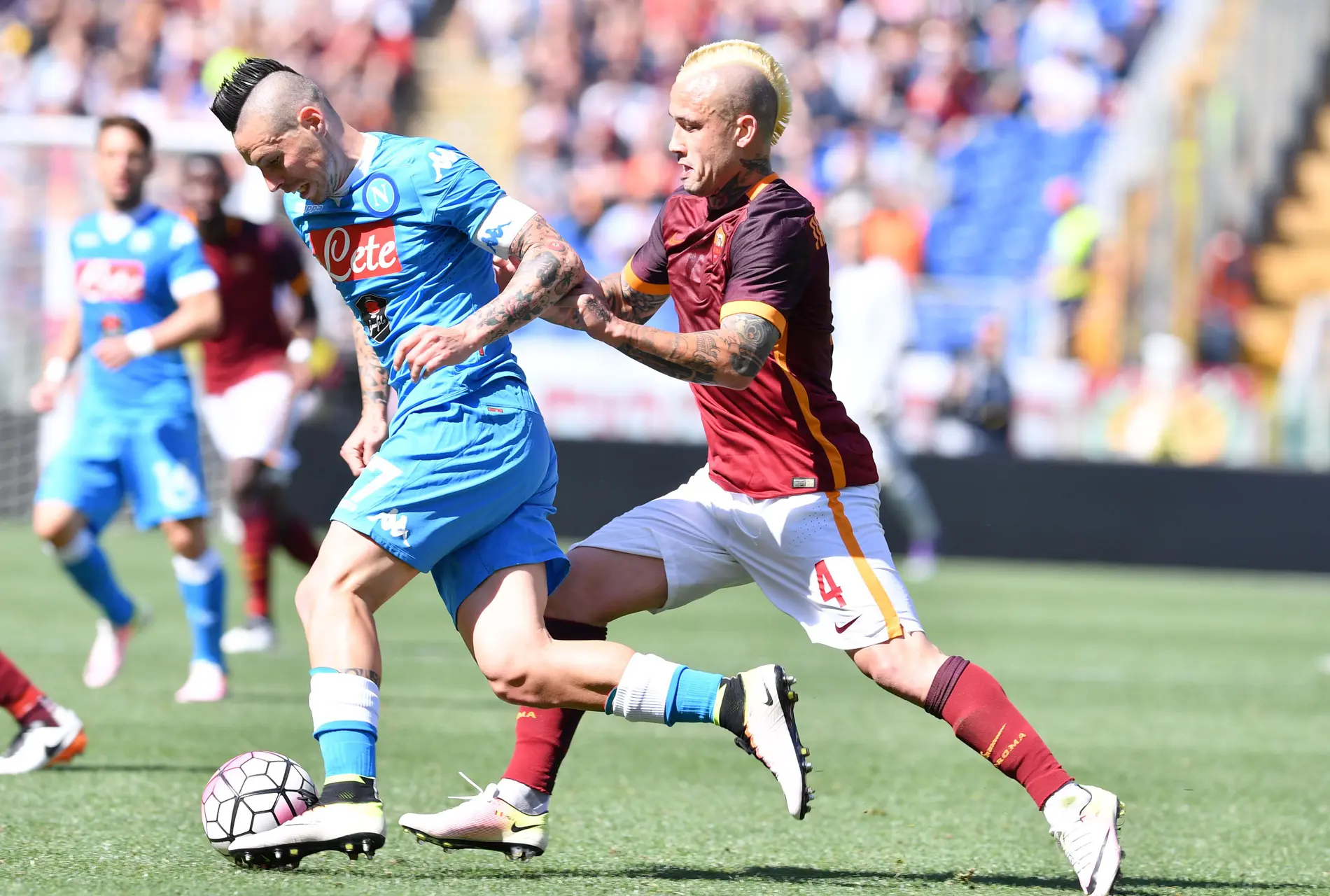 nainggolan hamsik roma napoli
