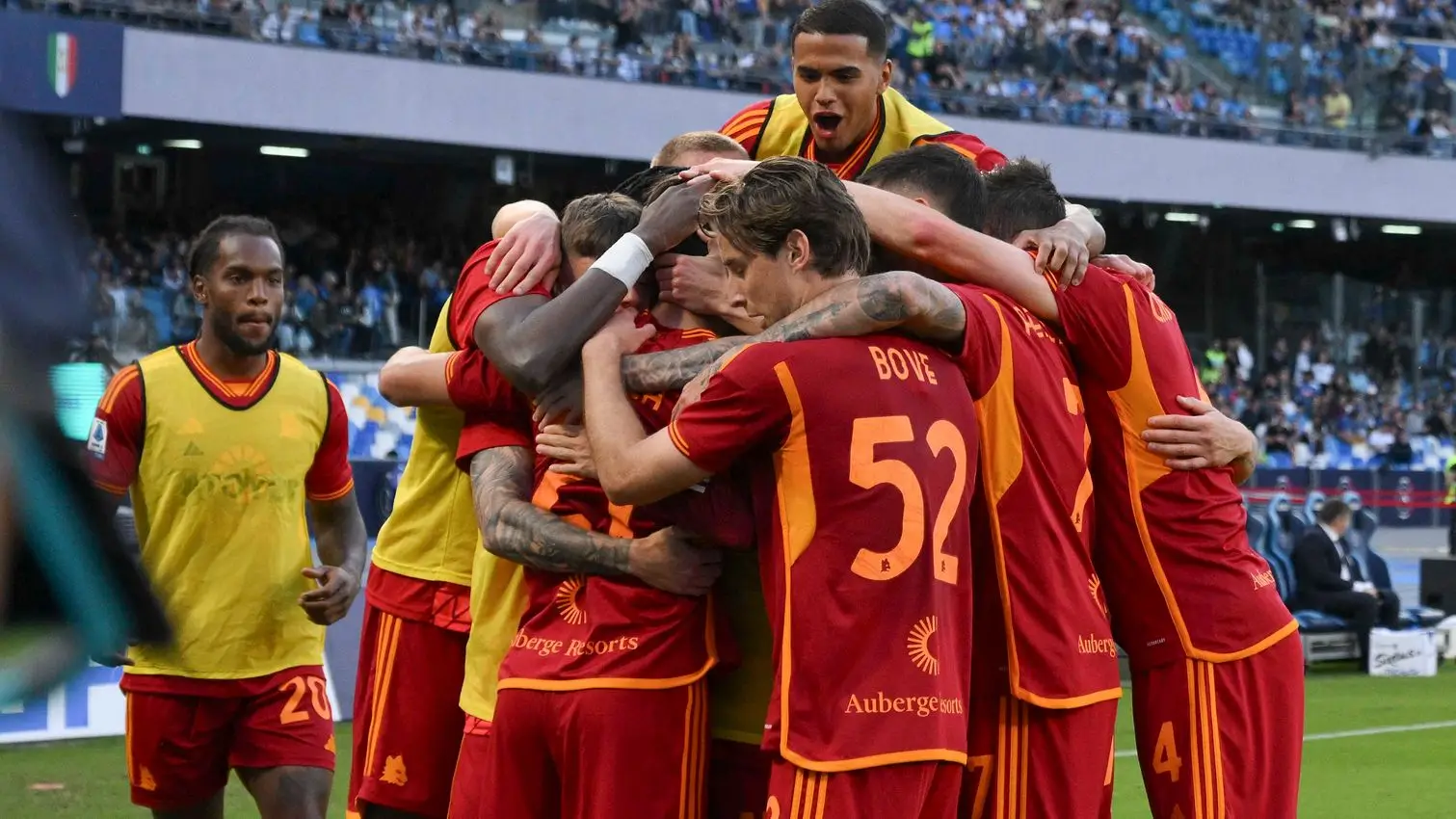 napoli roma esultanza squadra
