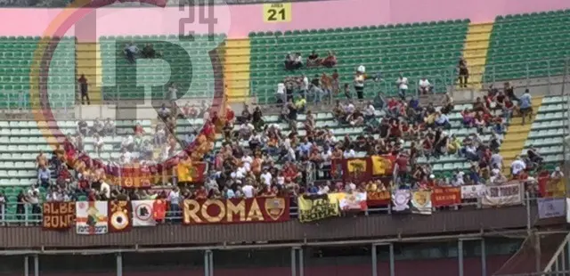palermo roma tifosi settore ospiti