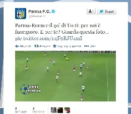 parma forigioco totti twit