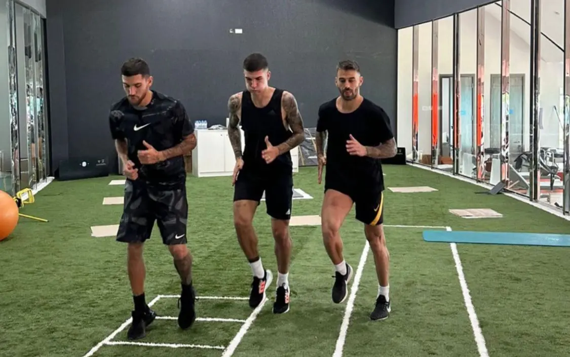 pellegrini mancini spinazzola allenamento dubai