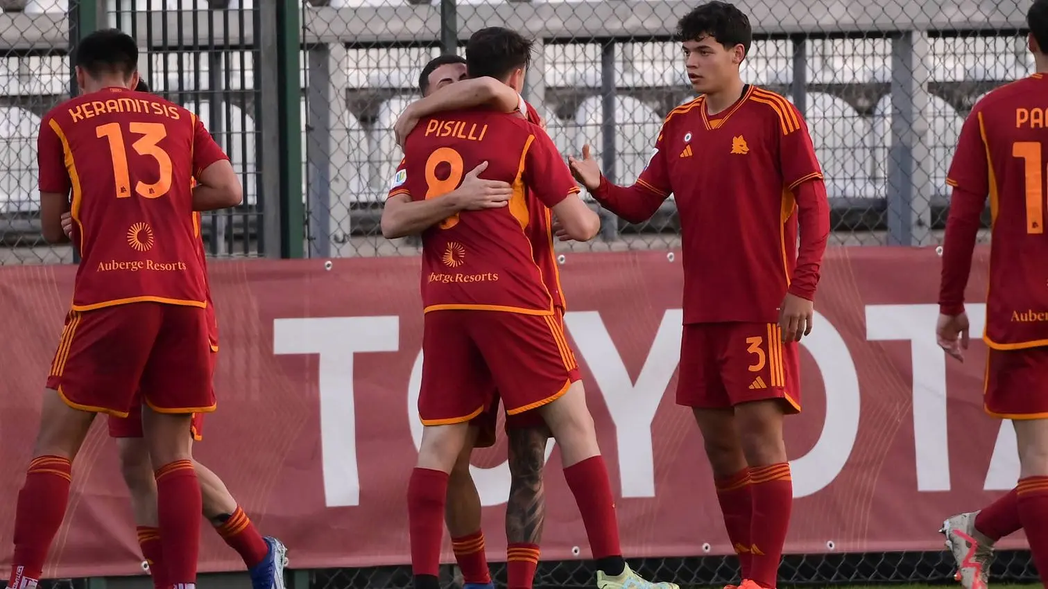 primavera coppa italia roma cesena esultanza squadra 1