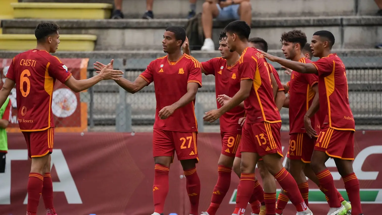 primavera roma frosinone esultanza squadra 1