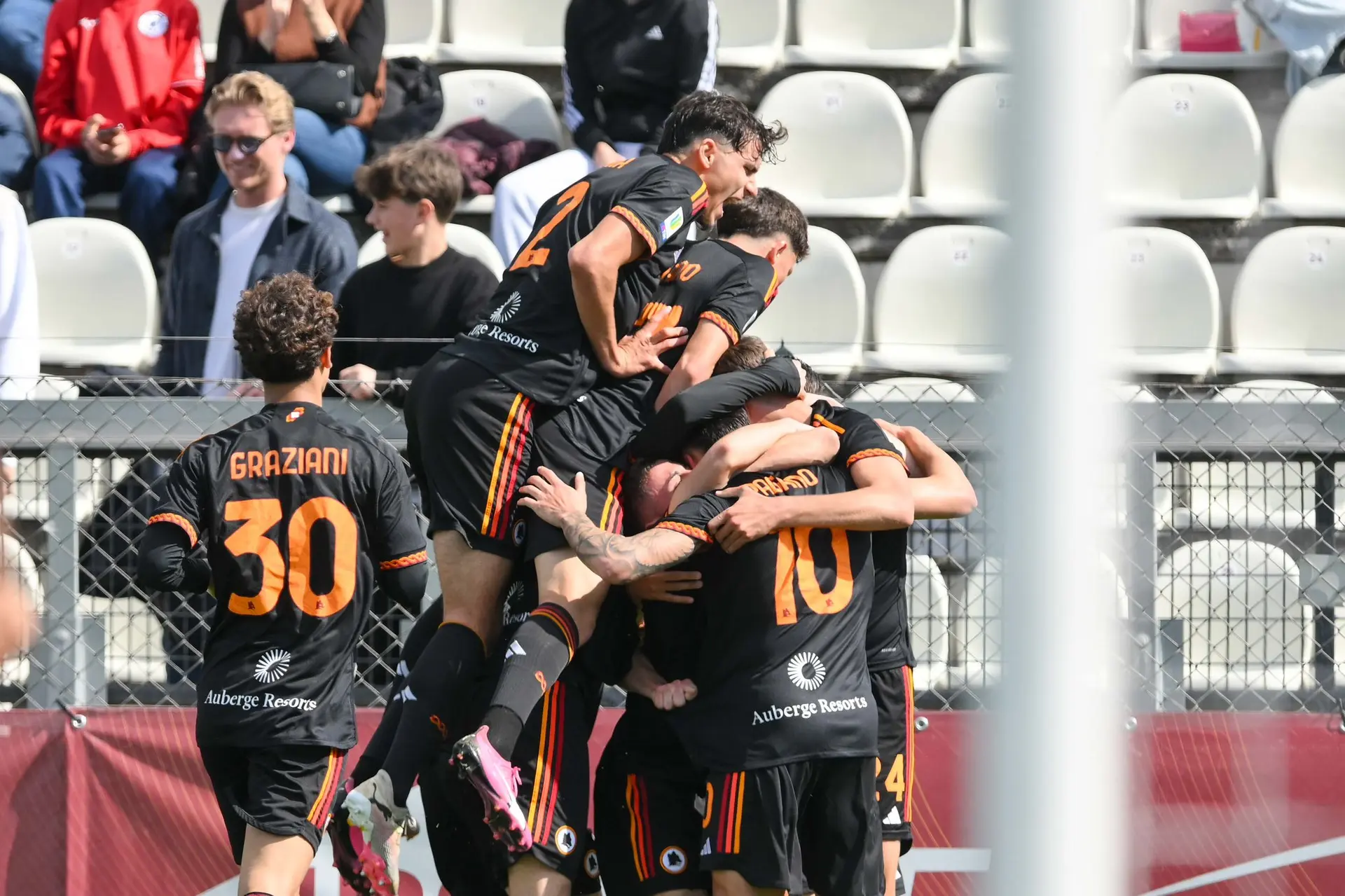 primavera roma inter esultanza squadra