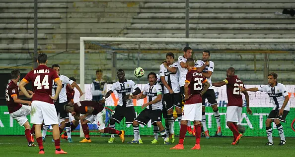 rete punizione pjanic parma roma 250914