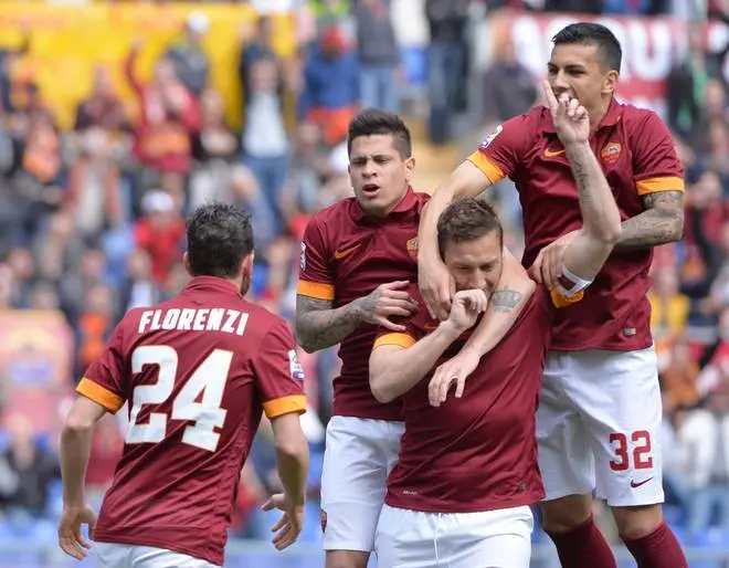 roma atalanta totti esultanza 2