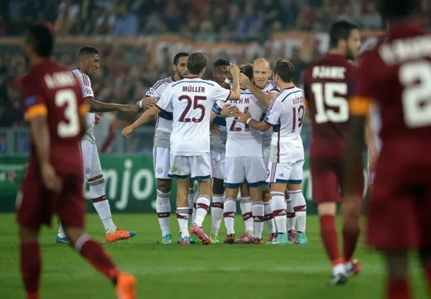 roma bayern monaco esultanza