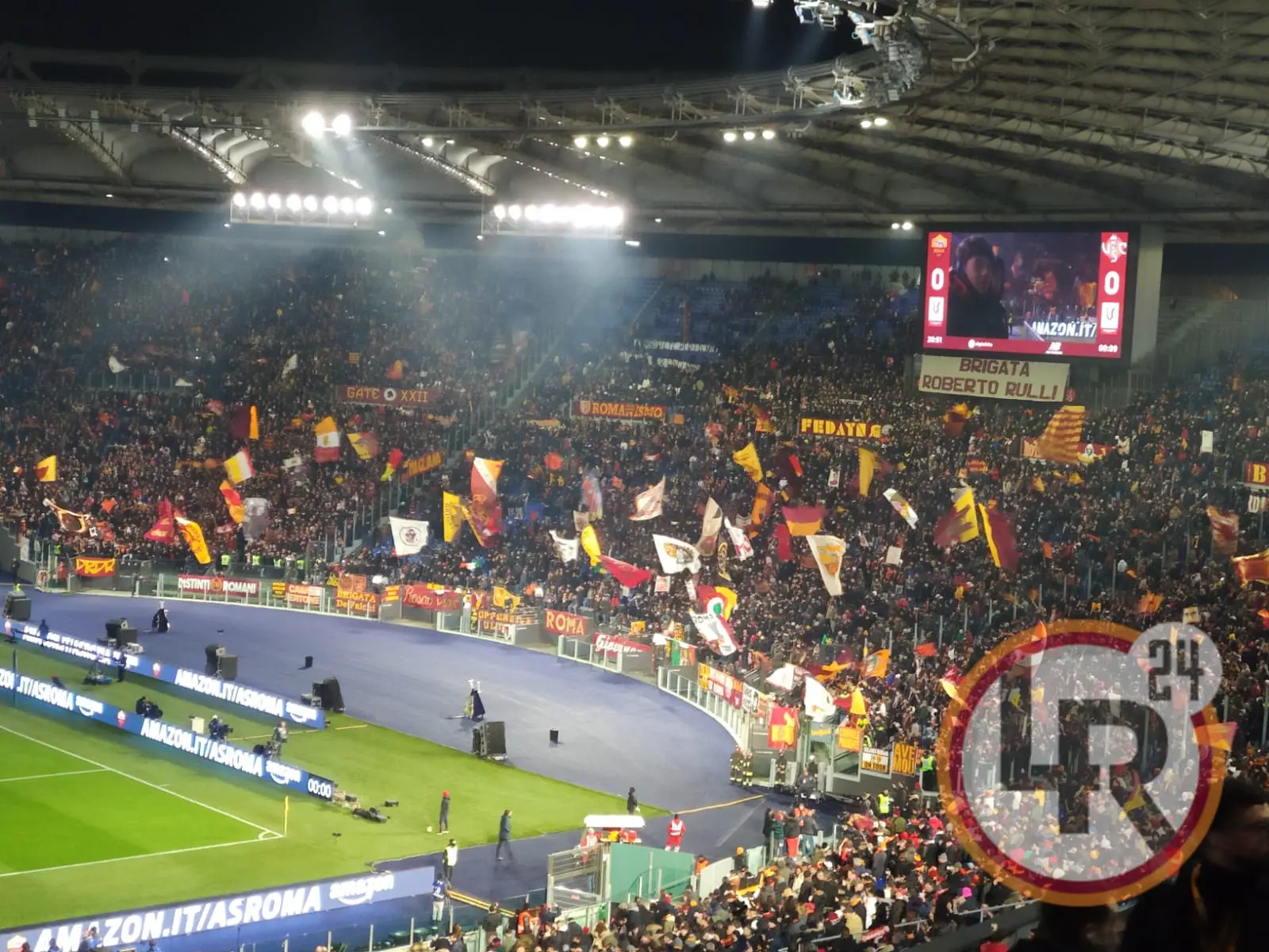 roma cremonese coppa italia stadio olimpico tifosi sud