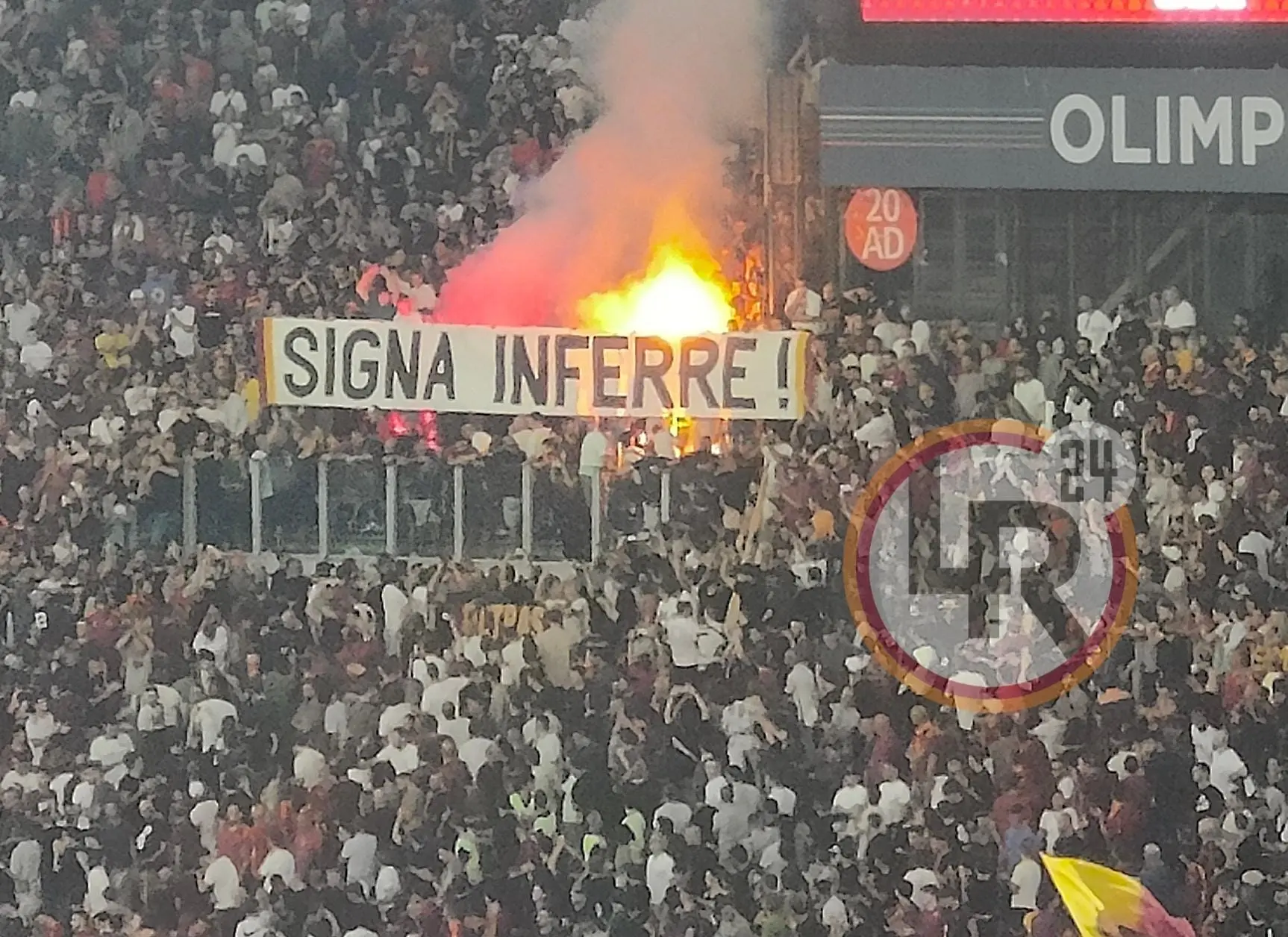 roma empoli striscione curva sud