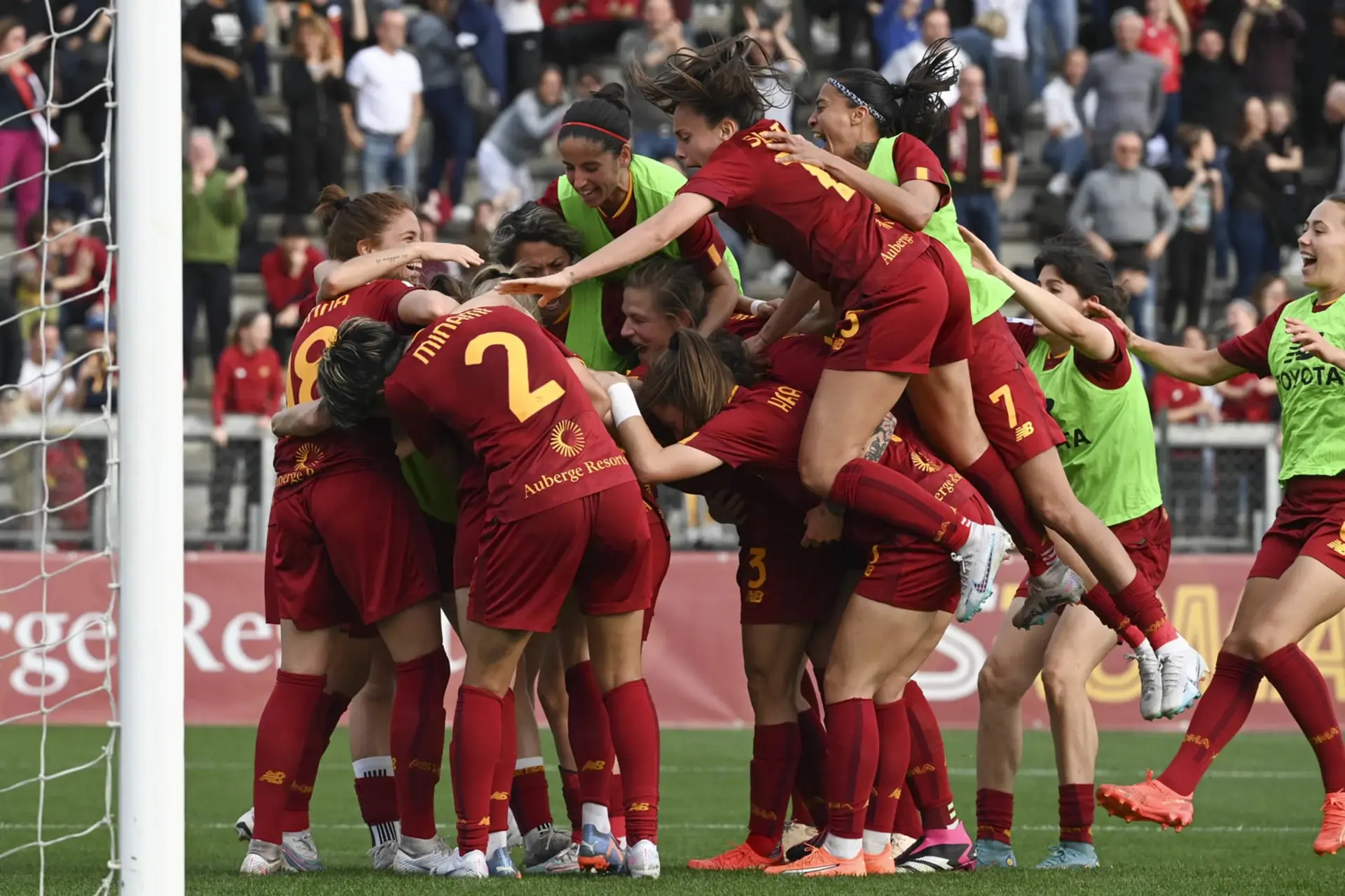 roma femminile esultanza