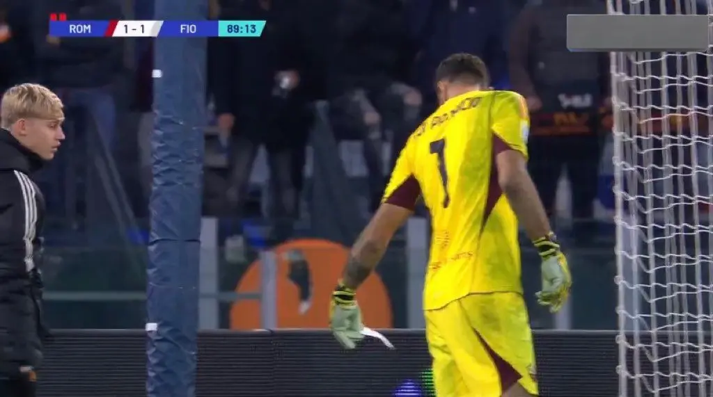 roma fiorentina rui patricio raccattapalle
