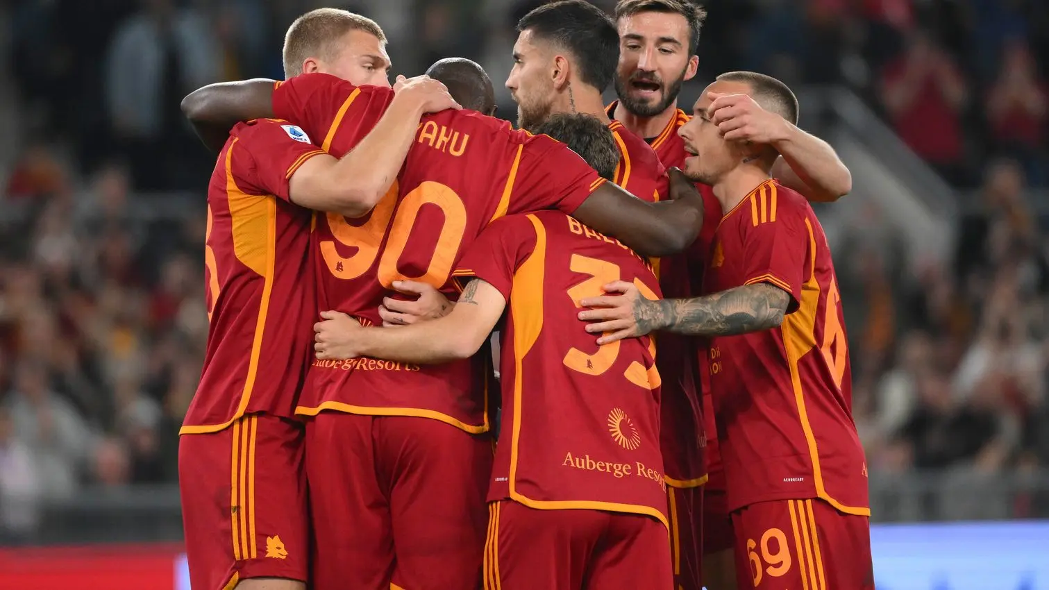 roma juventus esultanza squadra 2