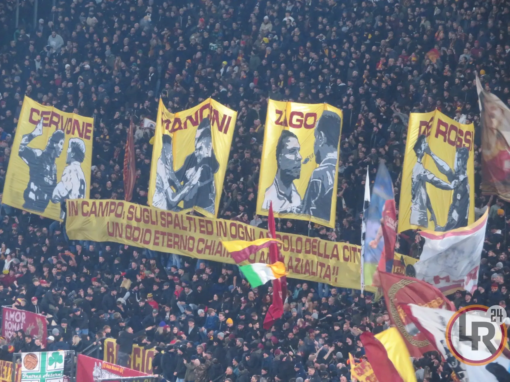 roma lazio coreografia curva sud