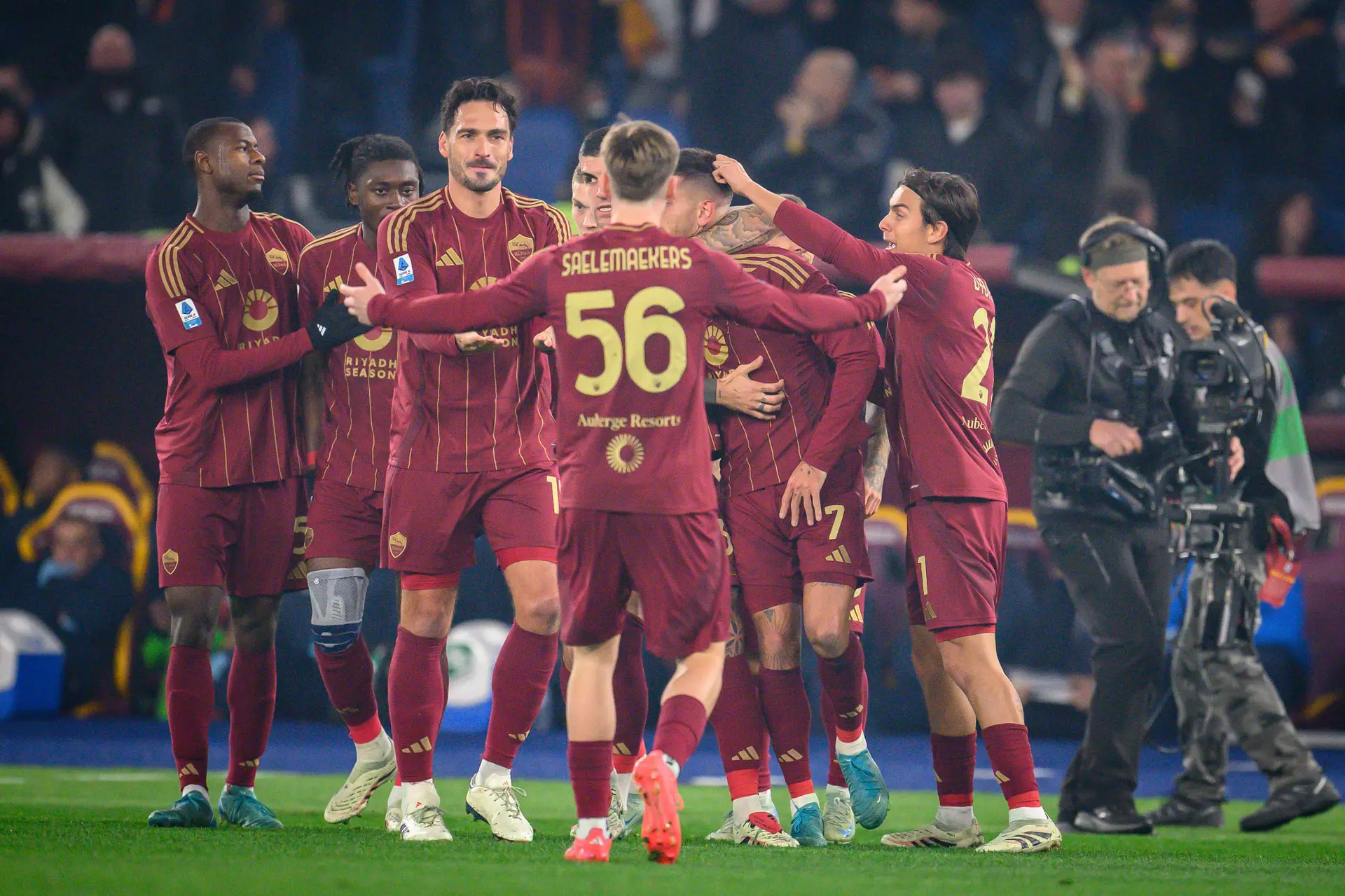 roma lazio esultanza squadra