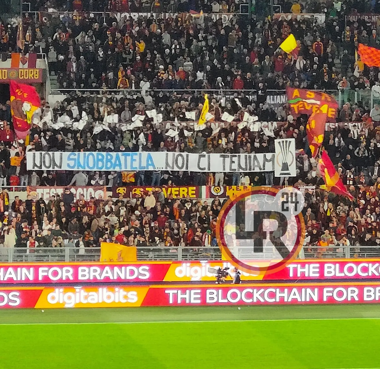roma lazio striscione conference
